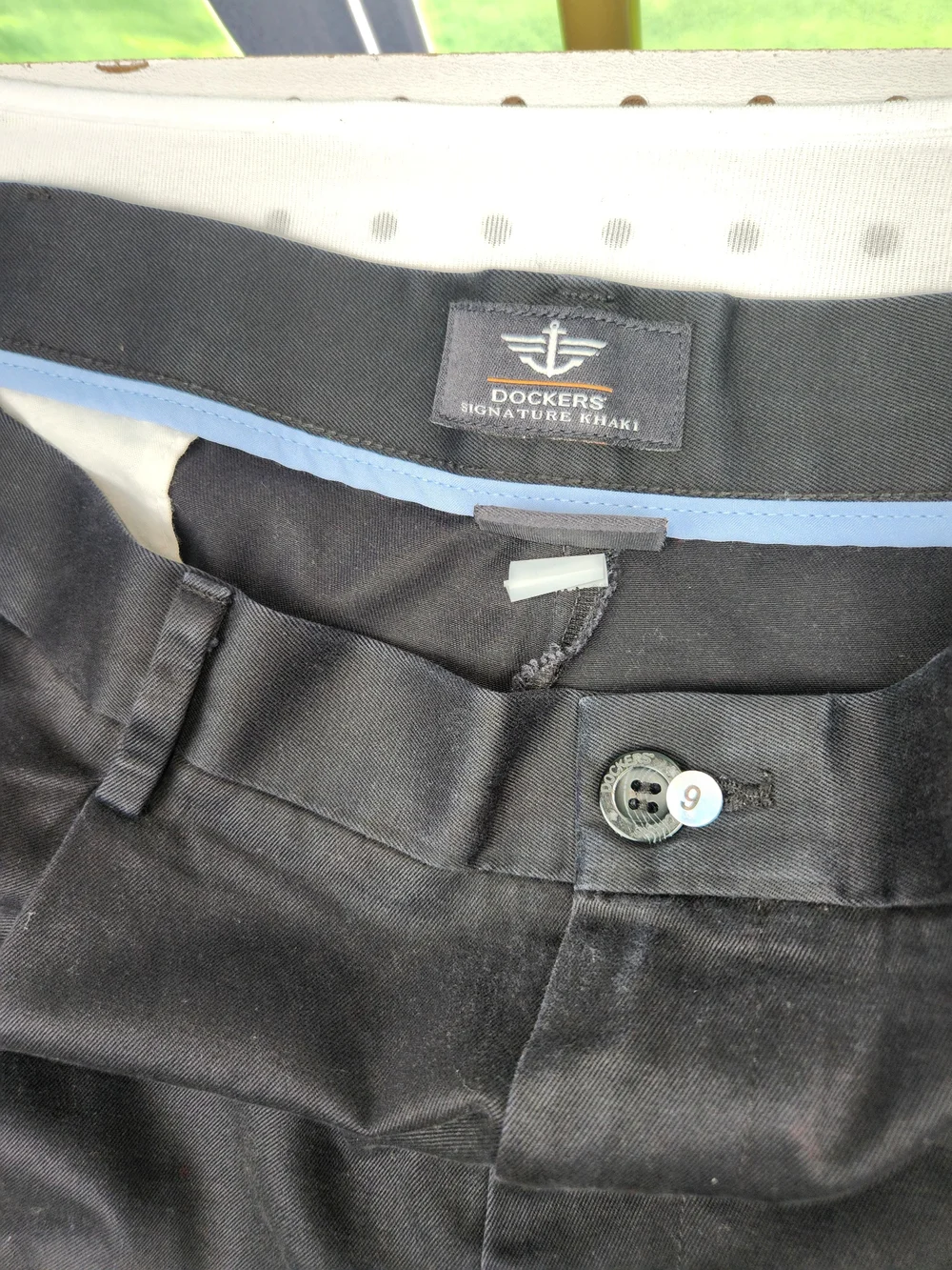 Dockers Signature Khaki Black Pleated Pants 42x32 Business Casual